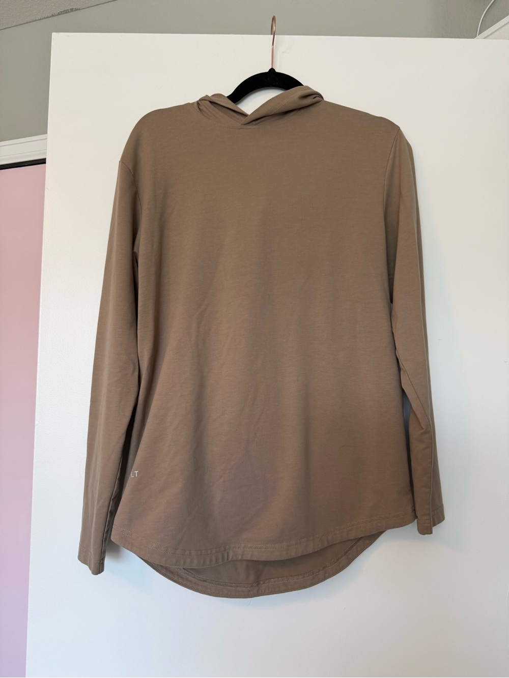 BYLT Basics Men's Lightweight Hooded Long-Sleeve in Taupe